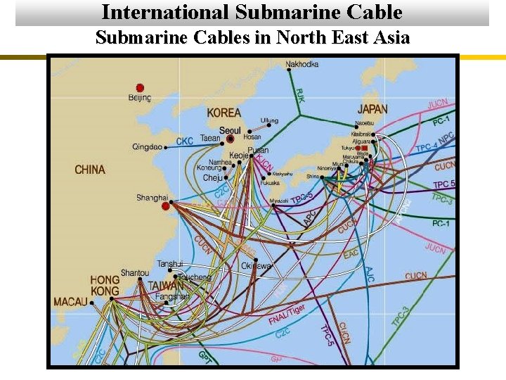 International Submarine Cables in North East Asia 