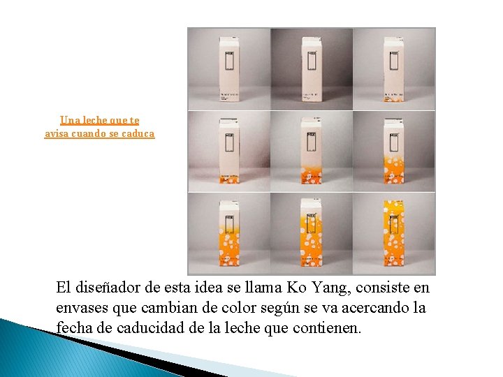 Una leche que te avisa cuando se caduca El diseñador de esta idea se