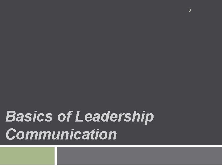 3 Basics of Leadership Communication 