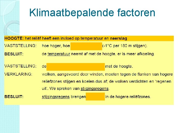 Klimaatbepalende factoren 