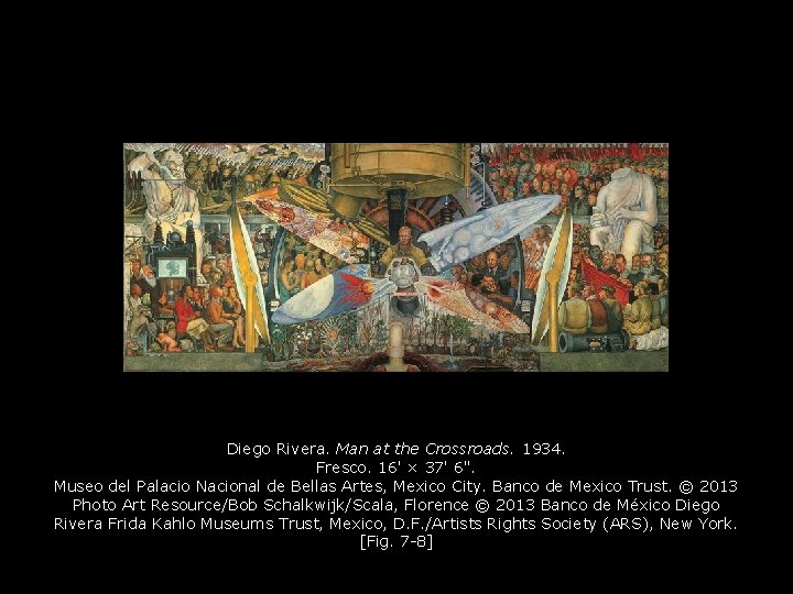 Diego Rivera. Man at the Crossroads. 1934. Fresco. 16' × 37' 6". Museo del
