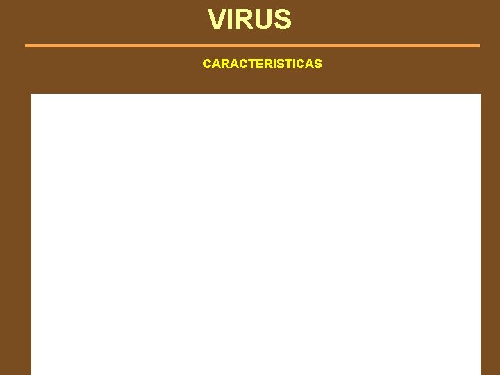 VIRUS CARACTERISTICAS 