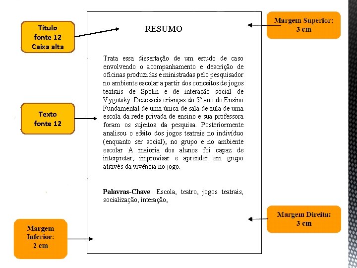 Título fonte 12 Caixa alta Texto fonte 12 RESUMO Trata essa dissertação de um