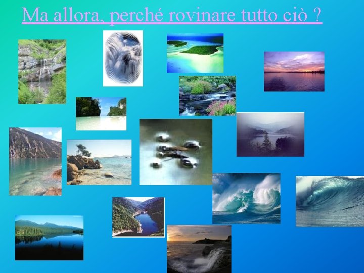 Ma allora, perché rovinare tutto ciò ? 