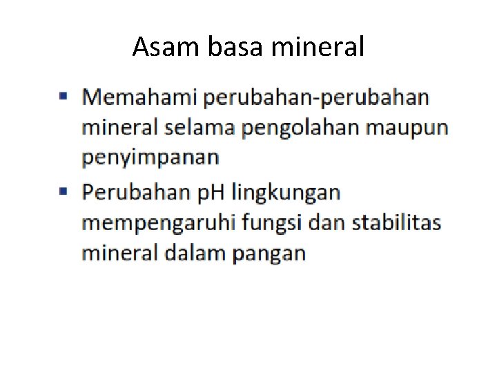 Asam basa mineral 