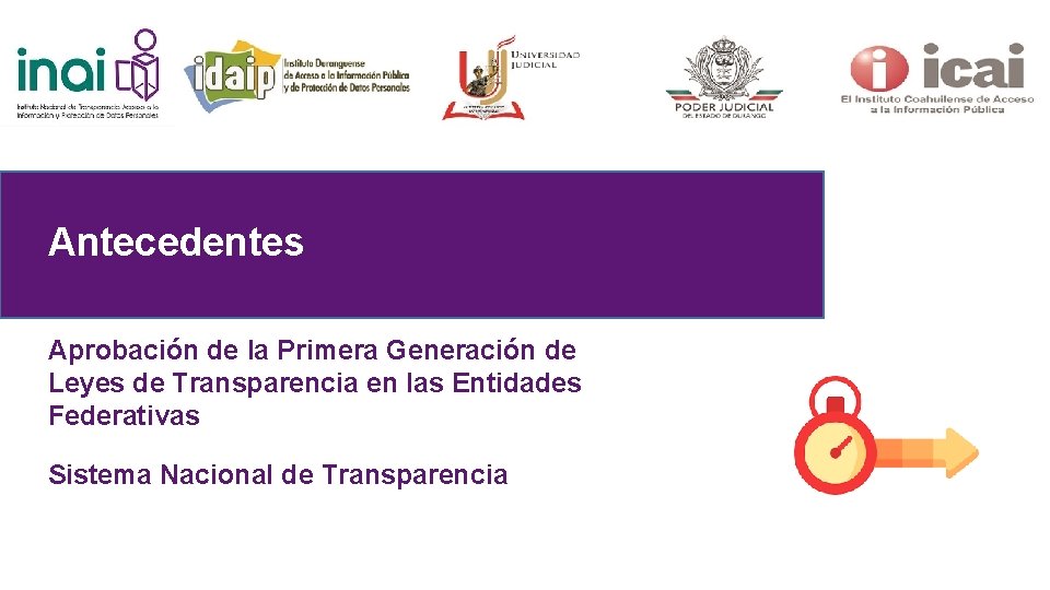 Antecedentes Aprobación de la Primera Generación de Leyes de Transparencia en las Entidades Federativas