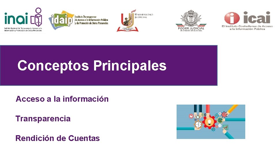 Conceptos Principales Acceso a la información Transparencia Rendición de Cuentas 