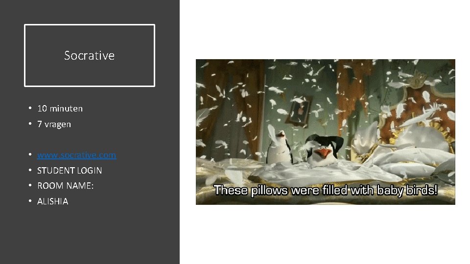 Socrative • 10 minuten • 7 vragen • www. socrative. com • STUDENT LOGIN