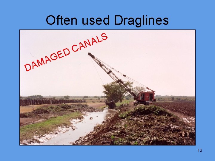 Often used Draglines LS A N A C D E G A M DA