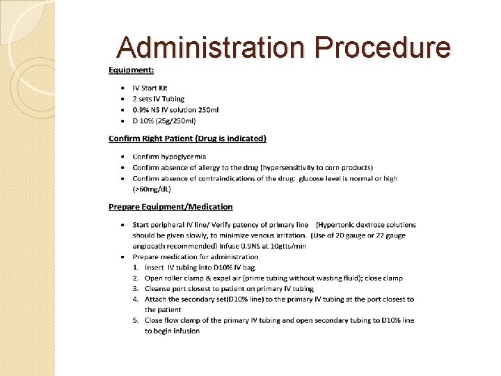 Administration Procedure 