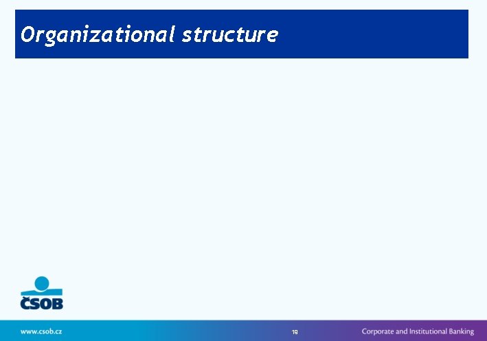 Organizational structure 19 