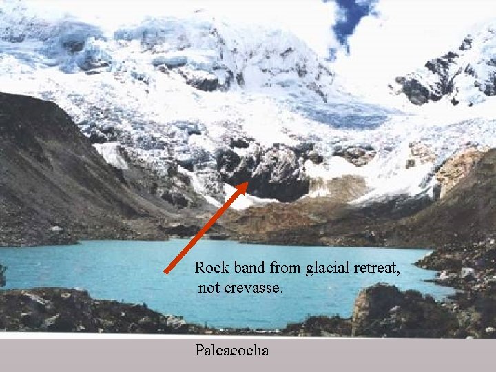 Rock band from glacial retreat, not crevasse. Palcacocha 