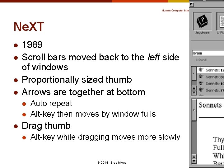 Ne. XT l l 1989 Scroll bars moved back to the left side of