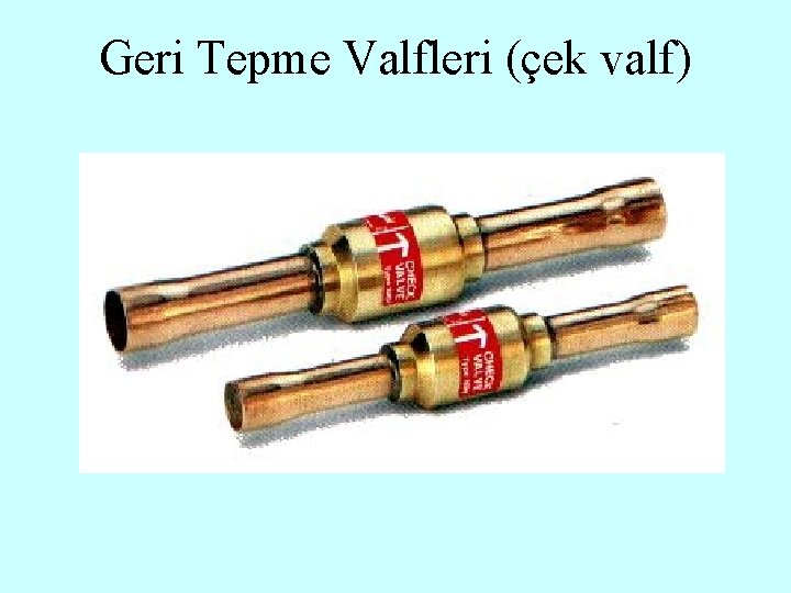 Geri Tepme Valfleri (çek valf) 