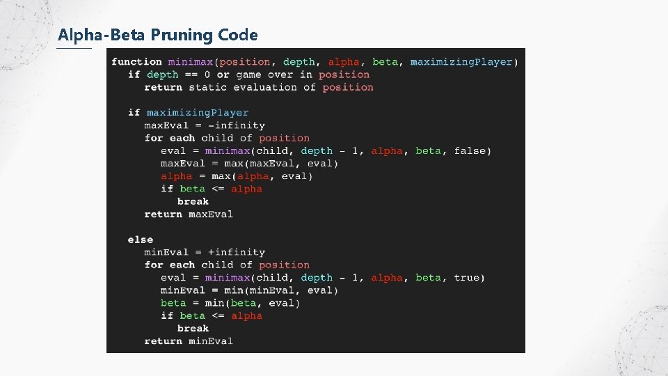 Alpha-Beta Pruning Code 
