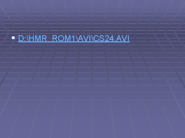 § D: HMR_ROM 1AVICS 24. AVI 