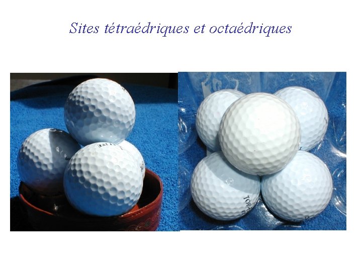 Sites tétraédriques et octaédriques 