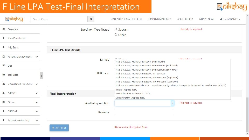 F Line LPA Test-Final Interpretation 