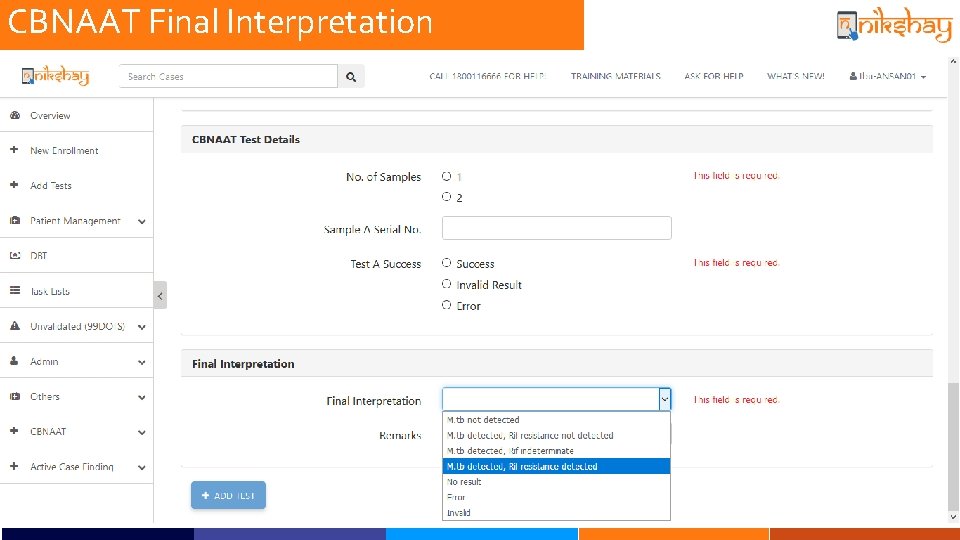 CBNAAT Final Interpretation 