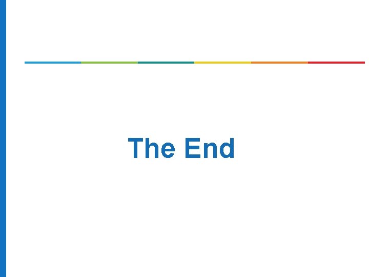 The End The End