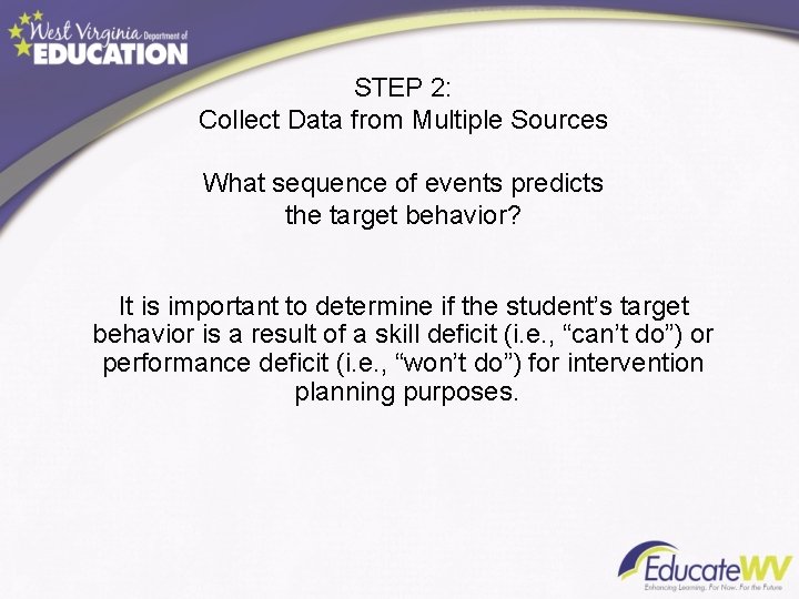 STEP 2: Collect Data from Multiple Sources What sequence of events predicts the target