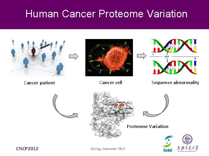 Human Cancer Proteome Variation Cancer patient Cancer cell Sequence abnormality Proteome Variation CNCP 2012 Human Cancer Proteome Variation Cancer patient Cancer cell Sequence abnormality Proteome Variation CNCP 2012