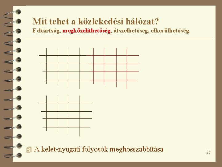 Mit tehet a közlekedési hálózat? Feltártság, megközelíthetőség, átszelhetőség, elkerülhetőség 4 A kelet-nyugati folyosók meghosszabbítása