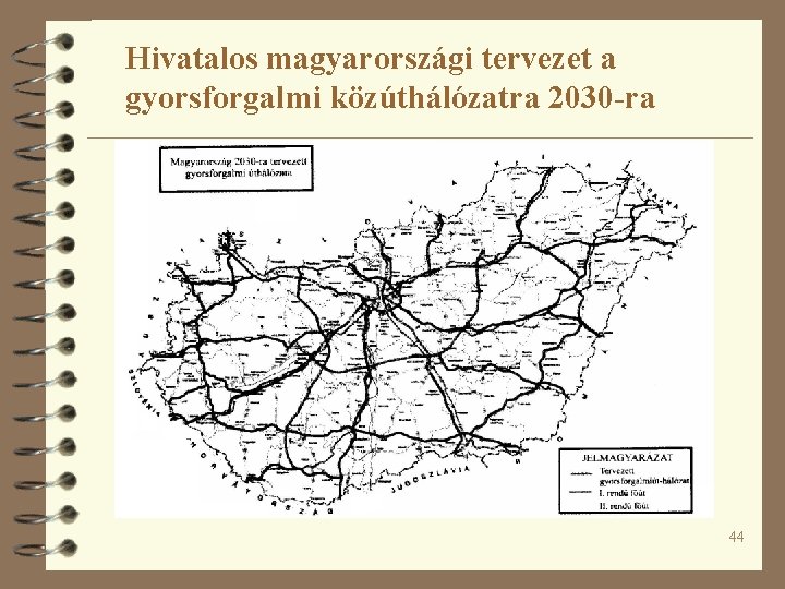 Hivatalos magyarországi tervezet a gyorsforgalmi közúthálózatra 2030 -ra 44 