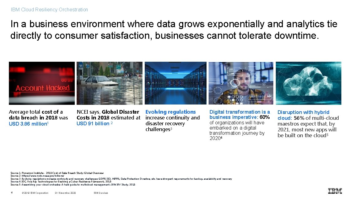 IBM Cloud Resiliency Orchestration In a business environment where data grows exponentially and analytics