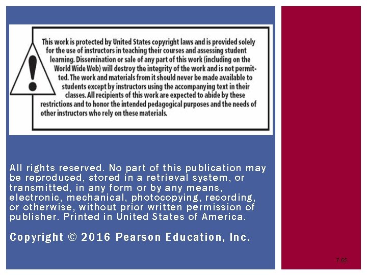 All rights reserved. No part of this publication may be reproduced, stored in a