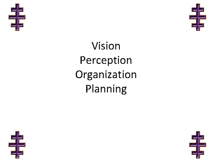 Vision Perception Organization Planning 