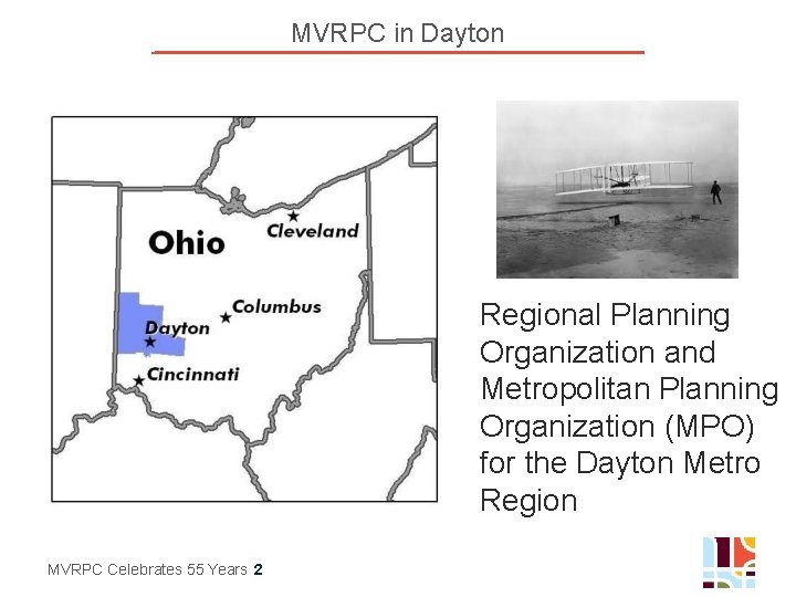 MVRPC in Dayton Regional Planning Organization and Metropolitan Planning Organization (MPO) for the Dayton