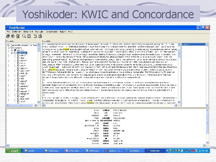 Yoshikoder: KWIC and Concordance 
