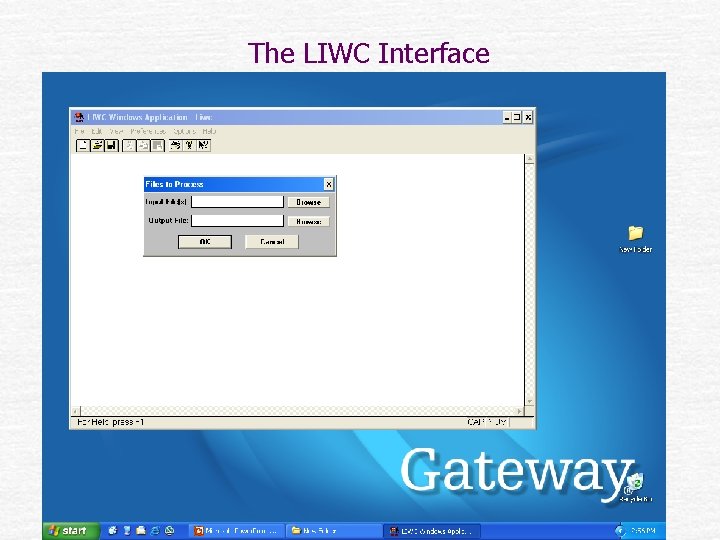 The LIWC Interface 