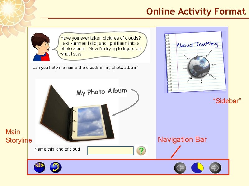 Online Activity Format Can you help me name the clouds in my photo album?