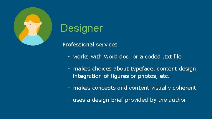 Designer Professional services - works with Word doc. or a coded. txt file -