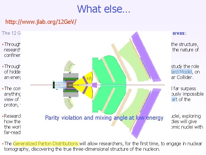 What else… http: //www. jlab. org/12 Ge. V/ The 12 Ge. V research program