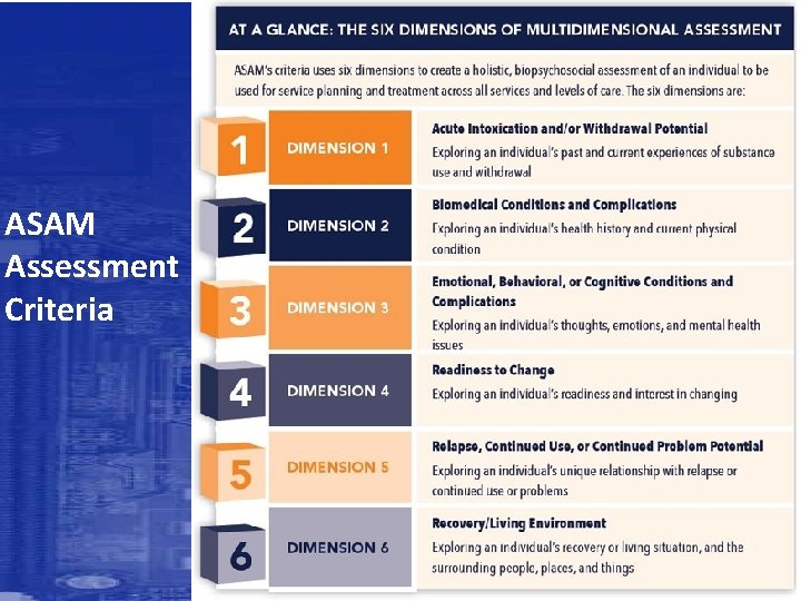 ASAM Assessment Criteria 