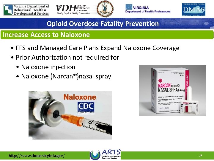 Opioid Overdose Fatality Prevention Increase Access to Naloxone • FFS and Managed Care Plans