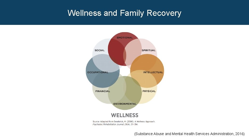 Wellness and Family Recovery (Substance Abuse and Mental Health Services Administration, 2016) 