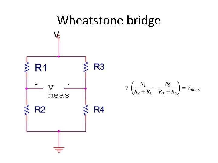 Wheatstone bridge + - 4 