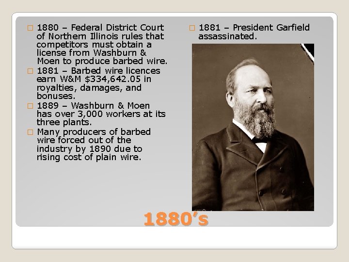 1880 – Federal District Court of Northern Illinois rules that competitors must obtain a