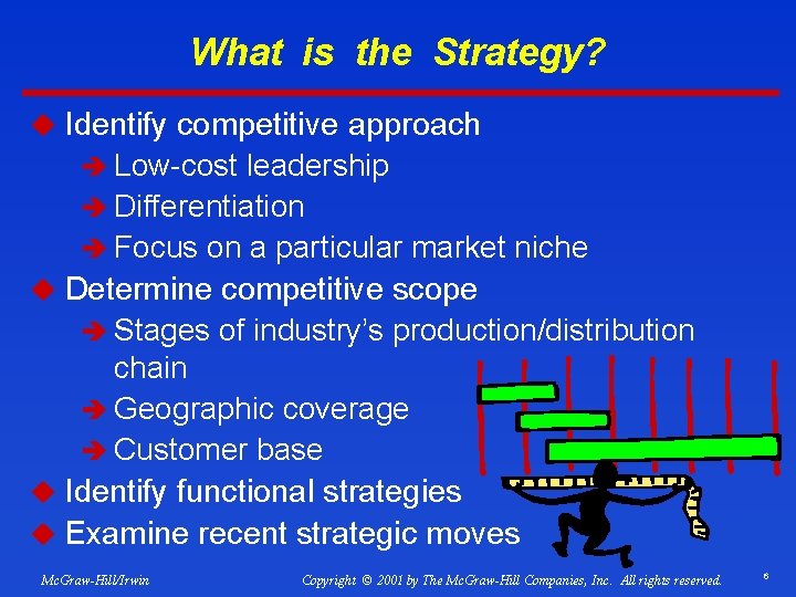 What is the Strategy? u Identify competitive approach è Low-cost leadership è Differentiation è