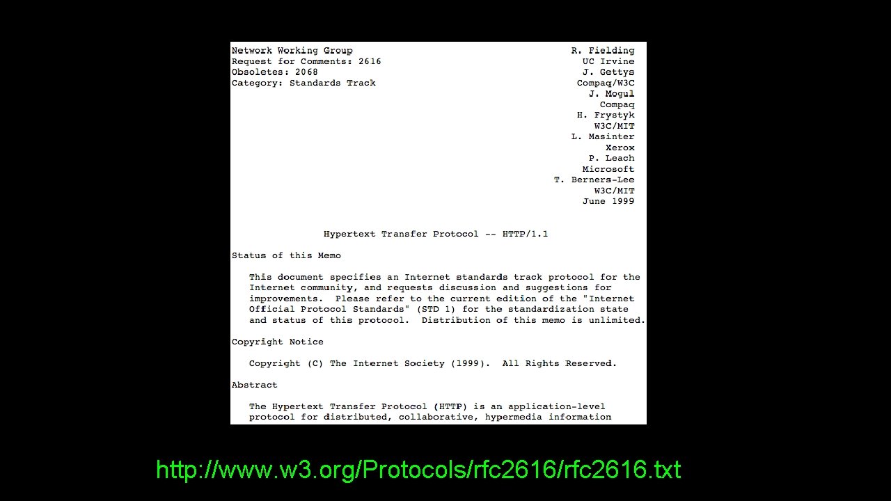 http: //www. w 3. org/Protocols/rfc 2616. txt 