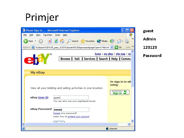 Primjer guest Admin 123123 Password 