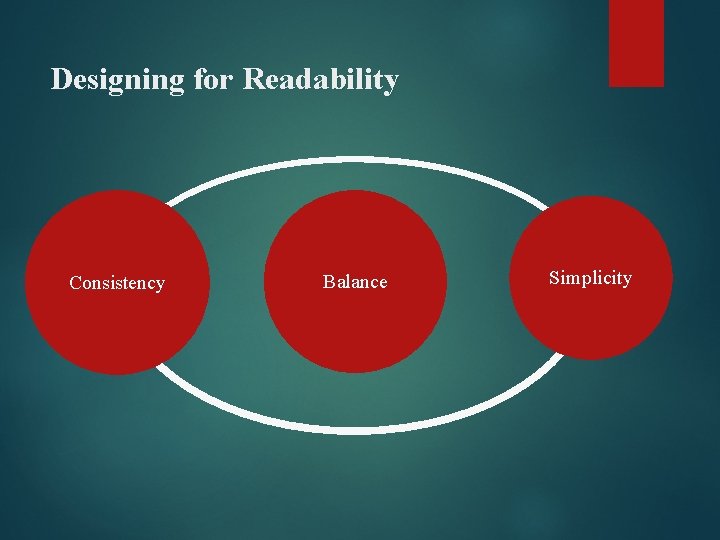 Designing for Readability Consistency Balance Simplicity 