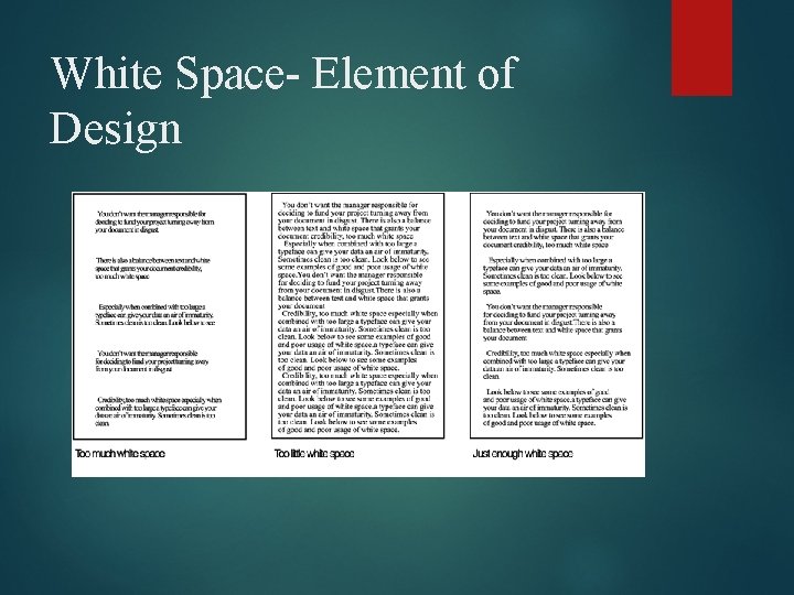 White Space- Element of Design 
