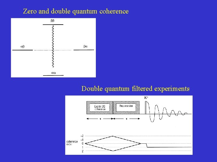 Zero and double quantum coherence Double quantum filtered experiments 