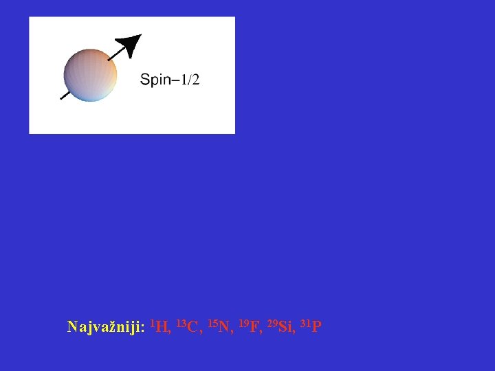 Najvažniji: 1 H, 13 C, 15 N, 19 F, 29 Si, 31 P 