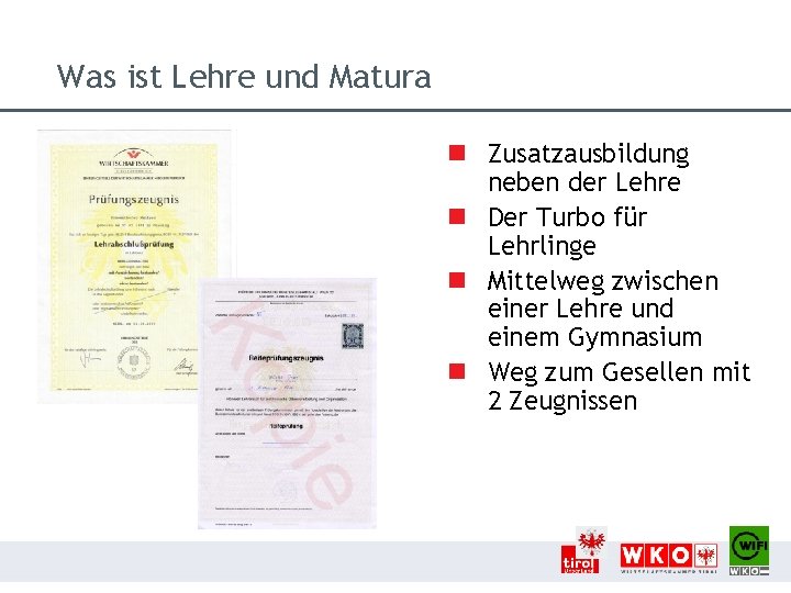 Was ist Lehre und Matura n Zusatzausbildung neben der Lehre n Der Turbo für